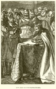 Koning Jan ondertekent de Magna Charta door English School
