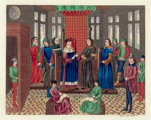 Koning Richard II doet afstand van zijn kroon en staat door English School