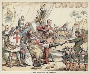 Koning Richard I in Palestina door English School