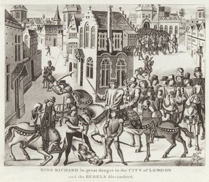 Koning Richard in Groot Gevaar in de Stad Londen en de Rebellen verslagen door English School