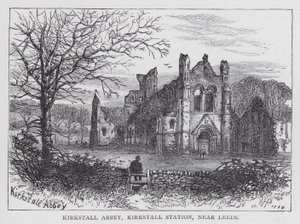 Kirkstall Abbey, Kirkstall Station, nabij Leeds door English School