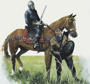 Ridder en schildknaap