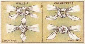 Knopen, nr.6 uit de Eerste Hulp-serie van Willss Cigarettes kaarten door English School