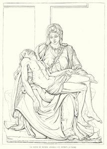 La Pieta De Michel Angelo, Sint-Pieter in Rome (gravure)