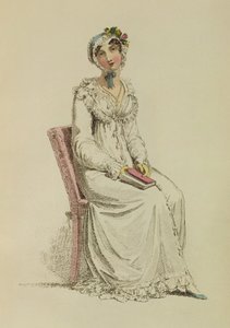 Ochtendjurk voor dames, modeplaat uit Ackermanns Repository of Arts, 1815