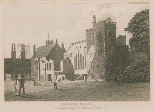 Lambeth Paleis zoals het eruitzag in de herfst van 1829 door English School