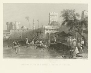 Aanlegplaats in een kleine haven in Rhodos, 1837