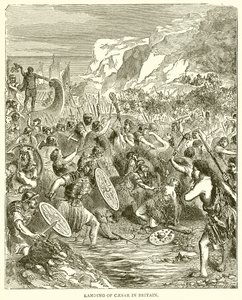 Landing van Caesar in Brittannië door English School