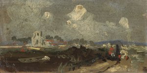 Landschap met kerk