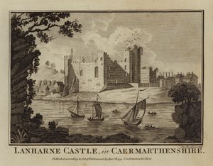 Lanharne Kasteel, in Caermarthenshire