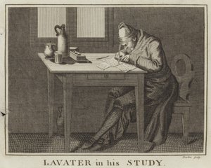 Lavater in zijn studeerkamer door English School