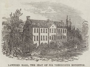 Lawford Hall, de zetel van Sir Theodosius Boughton door English School