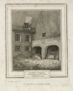 Leathersellers Hall, Bishopsgate Street. Gesloopt 1799 door English School