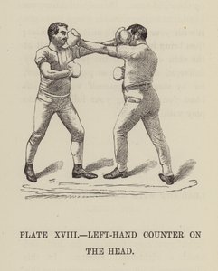 Linkse tegenaanval op het hoofd (gravure) door English School
