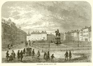 Leicester Square, circa 1750 door English School
