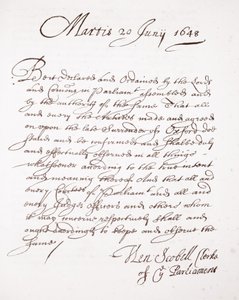 Brief van Henry Scobell, 20 juni 1648