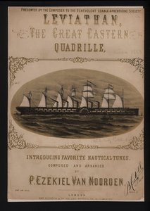 Leviathan, de Great Eastern, Victoriaanse bladmuziekomslag door English School
