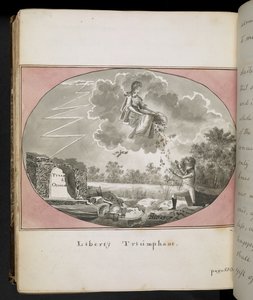 Triomf van de vrijheid, "De avonturen van Thomas Walter, zoals verteld door een vriend:" de autobiografie van Jorgen Jorgensen, opgedragen aan William Jackson Hooker (gekleurde gravure) door English School