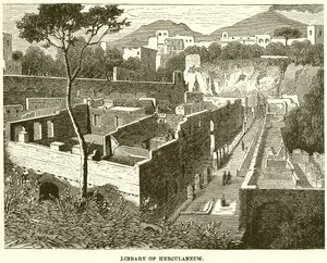 Bibliotheek van Herculaneum door English School