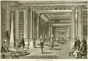 Bibliotheek van de Reform Club door English School