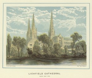 Lichfield Kathedraal, zuidwestelijk zicht door English School