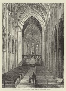 Lichfield Kathedraal, het schip, kijkend naar het oosten door English School