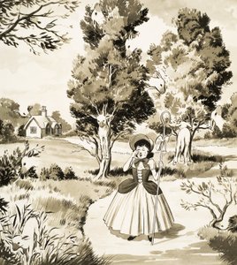 Little Bo Peep puzzelpagina door English School