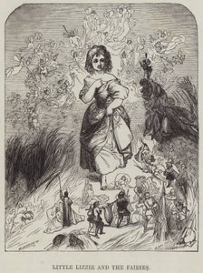 Kleine Lizzie en de feeën (gravure) door English School