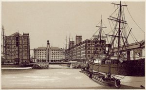 Liverpool: Waterloo Dock en Graanpakhuizen door English School