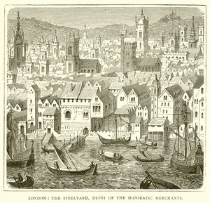 Londen: de Steelyard, depot van de Hanzeatische kooplieden door English School