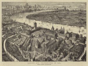 Londen en Westminster in 1584 door English School