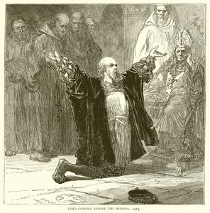 Lord Cobham voor de Bisschoppen, 1413 door English School