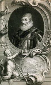Lord Howard van Effingham, Armada Admiraal van de Vloot door English School