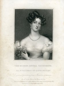 Louisa Catherine Osborne, hertogin van Leeds toen markiezin van Carmarthen, 1830 door English School