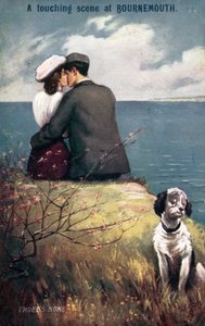 Geliefden in Bournemouth, met hond uitgesloten