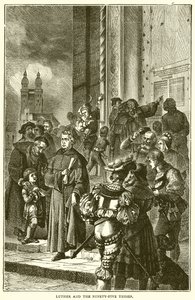 Luther en de vijfennegentig stellingen door English School