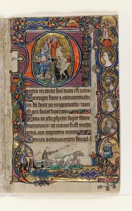 MS 1-2005, fol. 77r: David en de dwaas, gehistorieerde initiaal uit de Macclesfield Psalter, Gebruik van Sarum, Oost-Anglia, c.1330