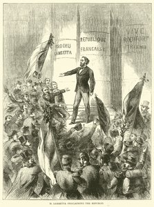 M Gambetta roept de Republiek uit, september 1870 door English School