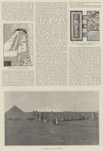 Ontdekkingen van M de Morgan in Dahshur (gravure) door English School