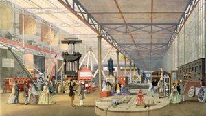 Machines, uit Dickinsons Comprehensive Pictures of the Great Exhibition of 1851 gepubliceerd 1854, kleurenlithografie door English School