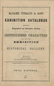 Madame Tussaud & Sons Tentoonstellingscatalogus voor 1875 door English School