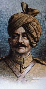 Maharadja Sir Pertab Singh, kolonel van de Jodhpur Lancers