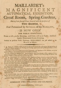 Maillardets prachtige automatische tentoonstelling, Grote Zaal, Spring Gardens, Londen