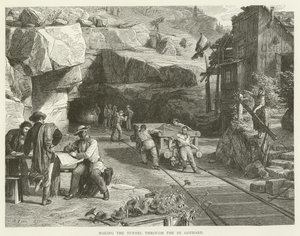 De tunnel door de St Gothard maken