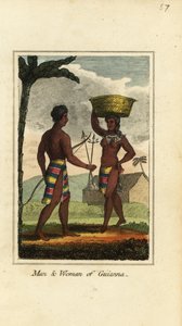 Man en vrouw van Guyana, Zuid-Amerika