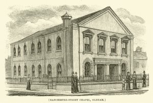 Manchester-Street Chapel, Oldham (gravure) door English School