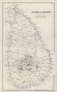 Kaart: Eiland Ceylon, door G H Swanston, Edinburgh door English School
