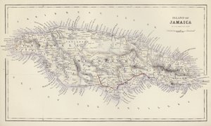 Kaart: Eiland Jamaica, door G H Swanston, Edinburgh door English School