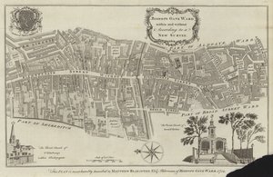 Kaart van Bishopsgate Ward, Londen