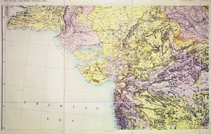 Kaart van Cutch en Bombay Presidency, India, 1898